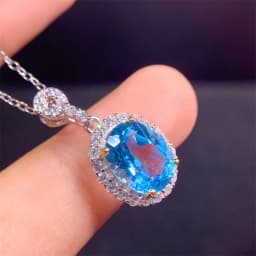 Big Bling Water Drop Pendant Real 925 Sterling Silver Long Chain Necklace for Women Fashion Jewelry Cute Statement Necklace