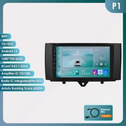 OSSURET 2Din CarPlay Android Car Radio For Smart Fortwo 451 2010-2015 Car Multimedia Video Player GPS 4G-LET autoradio RDS 7862