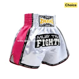 Pink Gradient Muay Thai Shorts Shiny Satin Elastic Waist Boxing Trunks Lightweight MMA Kickboxing Sparring Pants Men Women Kids