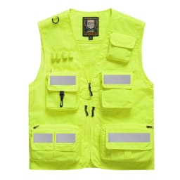 Safety Vest Man Working Clothes Multi Pocket Photography Hiking Fishing Breathable Mesh Hi Vis Work Vest