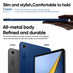 Global Version POCO Pad C1 64GB 128GB Snapdragon 6s 4G Gen 2 9.7" 2K 120Hz Display 7600mAh Battery 18W Fast Charging Wi-Fi POCO Tablet