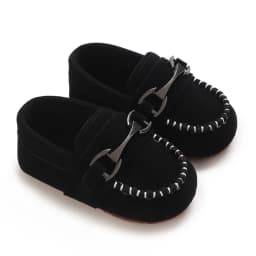 Korean Spring and Autumn Edition 0-1 Year Old Baby Walking Shoes Iron Buckle Matte Leather Bean Shoes Baby Shoes