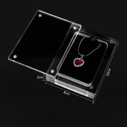 Small Size Jewelry Display Box Lockable Acrylic Magnetic Gemstone Casket High-Quality Necklace Storage For Gift Box New 2024