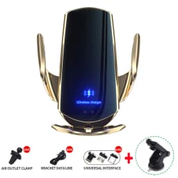 15W Car Wireless Charger Magnetic Automatic Car Mount Phone Holder For iPhone Xiaomi Samsung Infrared Induction Fast Charging