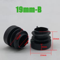 Black PE Plastic Round Pipe Plugs, Dia 10-100mm Furniture Foot Caps, Chair/Table Leg Protectors, Dustproof Tube Hole Covers
