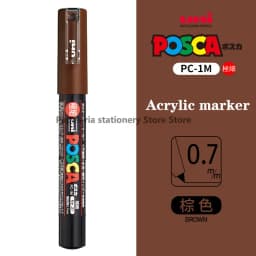 1 UNI POSCA PC-1M Marker Art Supplies for Artist POP Poster Pen Graffiti Advertising 0.7mm Art Stationery Multi-color Optional