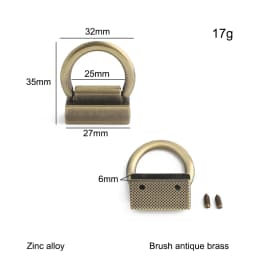 10/50/100PCS Metal Bag Side Hanger Square Ring For Handbag Strap Side Carabiner Clip Hook Chain Connector Buckle Accessories