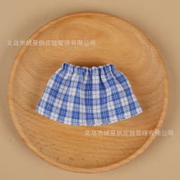 Doll Clothes Sleeveless Top Plaid JK Skirt Set Mini Dress Up Outfit Accessories For 10cm Joint Doll Fashion Doll Costume Gift