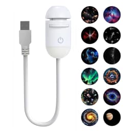 2-in-1 Mini Galaxy Projector Night Light USB Starry Sky Night Light Projector with 360° Rotating Design Mini LED Projection Lamp