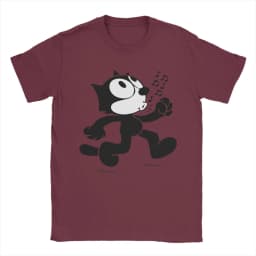Felixes The Cat Walking T-Shirts for Men Women Fashion 100% Cotton Tees Crew Neck Short Sleeve T Shirt Gift Idea Tops