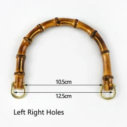 2Pcs Deepeel 10/12/13cm Natural Bamboo Handle Women's HandBag Purse Replacement Handles for Woven Bag Luggage Hardware Accessory