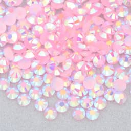 JUNAO 4mm 5mm 6mm Jelly Pink AB Flatback Round Rhinestones Glittler Resin Crystal Strass Nail Art Stones For DIY Decoration