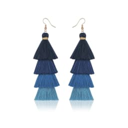 Boho 4 Layered Tassel Drop Earrings For Women Ethnic Long Fringe Statement Dangle Earring Girls Trendy Jewelry Gift
