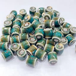 10Pcs 10*9MM Ceramic Cylinder Spacer Loose Beads for Jewelry Bracelet Necklace Accessories DIY