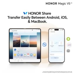 HONOR Magic V5 16GB+512GB Global Version 5G Smartphone 120Hz Foldable OLED Screen Snapdragon 8 Elite 5820mAh 66W SuperCharge NFC