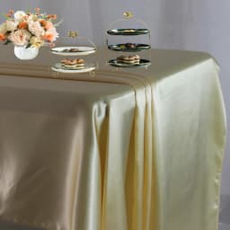 Reusable Satin Tablecloth Wedding Mariage Party Decoration Polyester Picnic Countryard Birthday Christmas Table Cloth White/Blue