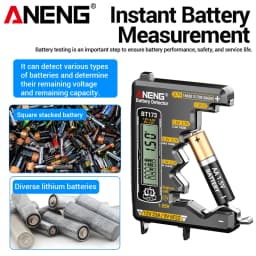 Universal Battery Tester ANENG BT173 Battery Detector Test C D AA AAA N 9V Cell Button Meter Visual Display Testing Tester Tools