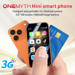 ONEMYTH A17 Mini Android 8.1 SmartPhone 3.0'' 2GB RAM 16GB ROM Dual SIM Standby Play Store 3G Small Mobile Phone