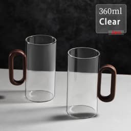 2/4/6pcs Glass Mug With Wooden Handle Heat-resistant Teacup Set Transparent Breakfast Milk Juice Cup Home Party Drinkware
