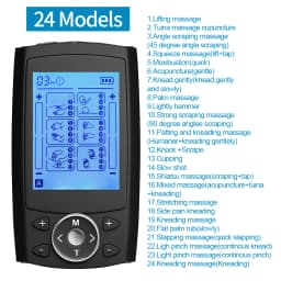 TENS EMS Muscle Stimulator 24 Modes LCD Display Electric Pulse Massager Mild Vibration Portable Neck Back Full Body Care Tool