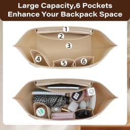 Felt Organizer Insert Compatible with Longchamp Le Pliage Large Handbags, Felt Longchamp Organizer Insert with Cup Holder