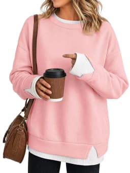 Loose Fit Pullover Hoodie Regular Length American and European Style with Mock Two Regular Thickness Casual Women Sweatshirts