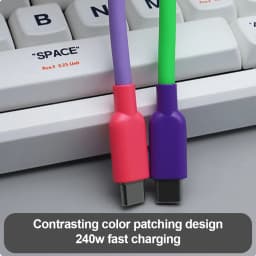 240W Liquid Silicone USB C To Type C Fast Charging Cable Type C Data Cord For IPhone 17 16 15 Pro Max MacBook iPad Samsung S26