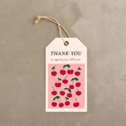 50pcs Hanging Greeting Cards Thank You For Supporting My Small Bussiness DIY Packaging Supplies Label Tag Gift Box Decoration