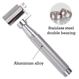 34/40mm Steel Flat Roller Wallpaper Edge Seam Roller DIY Metal Flat Pressure Roller Smoothing Tool Hand Construction Tools