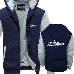 Allover ZILDJIAN CYMBALS & DRUMS LOGO thick jacket NEW Funny hoodie MEN Cotton warm coat sbz5275