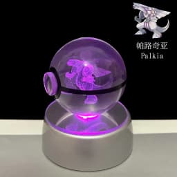 Pokemon 3D Crystal Ball Pikachu Gengar Eevee Mewtwo Anime Game Pokeball Led Night Light Base Kids Birthday Gift Home Decoration