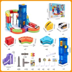 Kids Anti-Gravity Magnetic Attraction Track Train with Car Lift Electric Train Building Toy Changeable Magnetic Magic Rail Cars