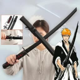 40inch Anime Bleach Schwert Ninja Blade Knife Aizen Sousuke Cosplay Prop Sword Real Sized Japanese Katana Samurai Sabre Toy Gift