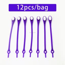 12-Pack Laceless Silicone Elastic Laces Rubber Laces Adult Kids Lazy Lace Free Laces One Size Versatile Fits Most Shoes