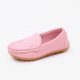 Kids'Casual Shoes Solid Color PU Leather Fashion Spring Flat Shoes For Children Anti-slip Black White Shoes Size 21-36