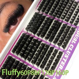 30rows Lash Clusters DIY Spiky Cluster Lashes Mixed Styles Fluffy Volume Clusters Lashes Fluffy Individual Eyelashes Extension