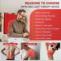 480 Pcs Leds Red and Infrared Light Belt 660nm&850nm for Waist Leg Arm Shoulder Body Fatigue Relief