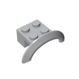 Gobricks 10Pcs MOC Parts 98282 28579 Wheel Arch Mudguard 4 x 2 1/2 x 1 Compatible Bricks Assmble Building Blocks Particle Toy