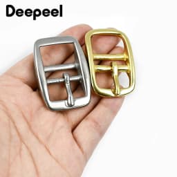 2/5Pcs Solid Brass Belt Buckle 304 Stainless Steel Bag Pin Buckles Adjuster Waistband Slider Clasp DIY Leather Craft Accessories