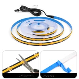 1-10PCS 12V Black COB LED Strips With Smart Double Door Sensor Switch Cabinet Light Set for Kitchen Under Cabinet Wardrobe