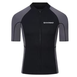 Men Wetsuit Top 2mm Neoprene Wetsuits Jacket Short Sleeves Zip Up Diving Suit for Swimming Snorkeling Scuba Diving Surfing Shirt