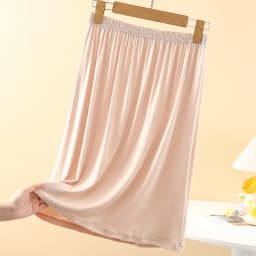 Modal Skirt Half-length Inner Skirt Thin Model Women's Summer Anti-exposure Black Short Skirt High-waist Knot