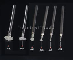6PCS 2.35mm Shank Grinding Bit Ultra-Thin T Head Diamond Mounted Point Stone Jade Carve Polish Engrave Tool 0.5mm-8mm