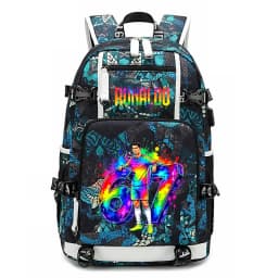 CR7 Ronaldo 67 Print Large Capacity Backpack for Students Teens Kids School Travel Daypack