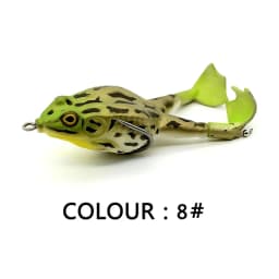 Goture Frog Type Topwater Lure Silicone Thunder Fishing Lure 8/9/10 CM Double Propeller Soft Bait Artificial Wobbler For Fishing
