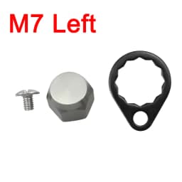 EKfan M8 Daiwa M7 Shimano Left / Right Hand Nut With Black 15MM Lock Washers and Screws For Baitcasting Fishing Reel DIY Parts