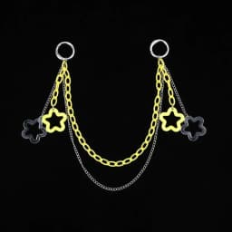 ITA Bag Decoration – Adjustable Chunky Chain Strap with Shiny Colorful Pendant, DIY Handmade Belt-Style Accessory for Bags