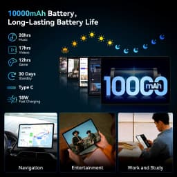 KINGRID T60 Tablet PC With Keyboard 12.2 inch 2.5K Display Android 16 Tablet UP To 48GB +256GB 10000mAh 5G WiFi/4G LTE BT Mouse Tablet Android