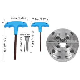 4-Jaw 40Cr Steel Self-centering Chuck Connecting Rod Self Centering Wood Turning Chuck for Mini Metal Lathe Chuck