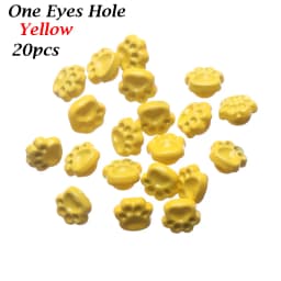 20pcs Mini Buttons DIY Doll Clothes Metal Buckle Bear Foot Style Buckles for 1/6 Doll Clothing Sewing Accessories Holes Buttons